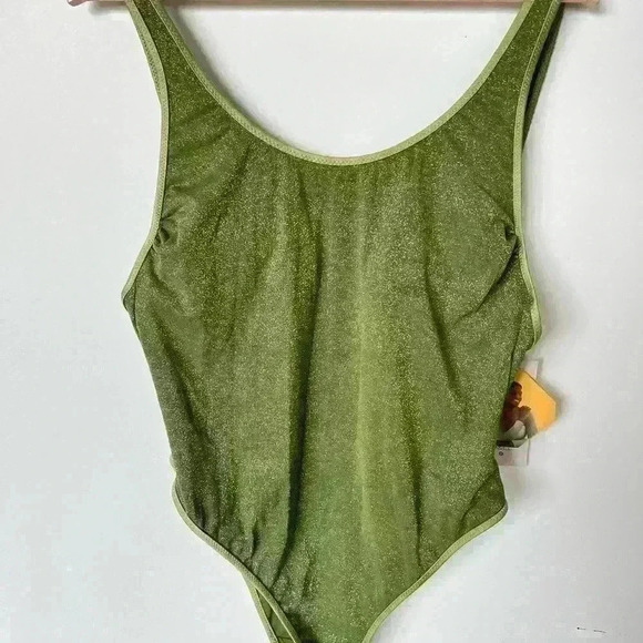 NWT! Fe Noel X Target Metallic High Leg Cheeky One Piece Swimsuit - Picture 2 of 6